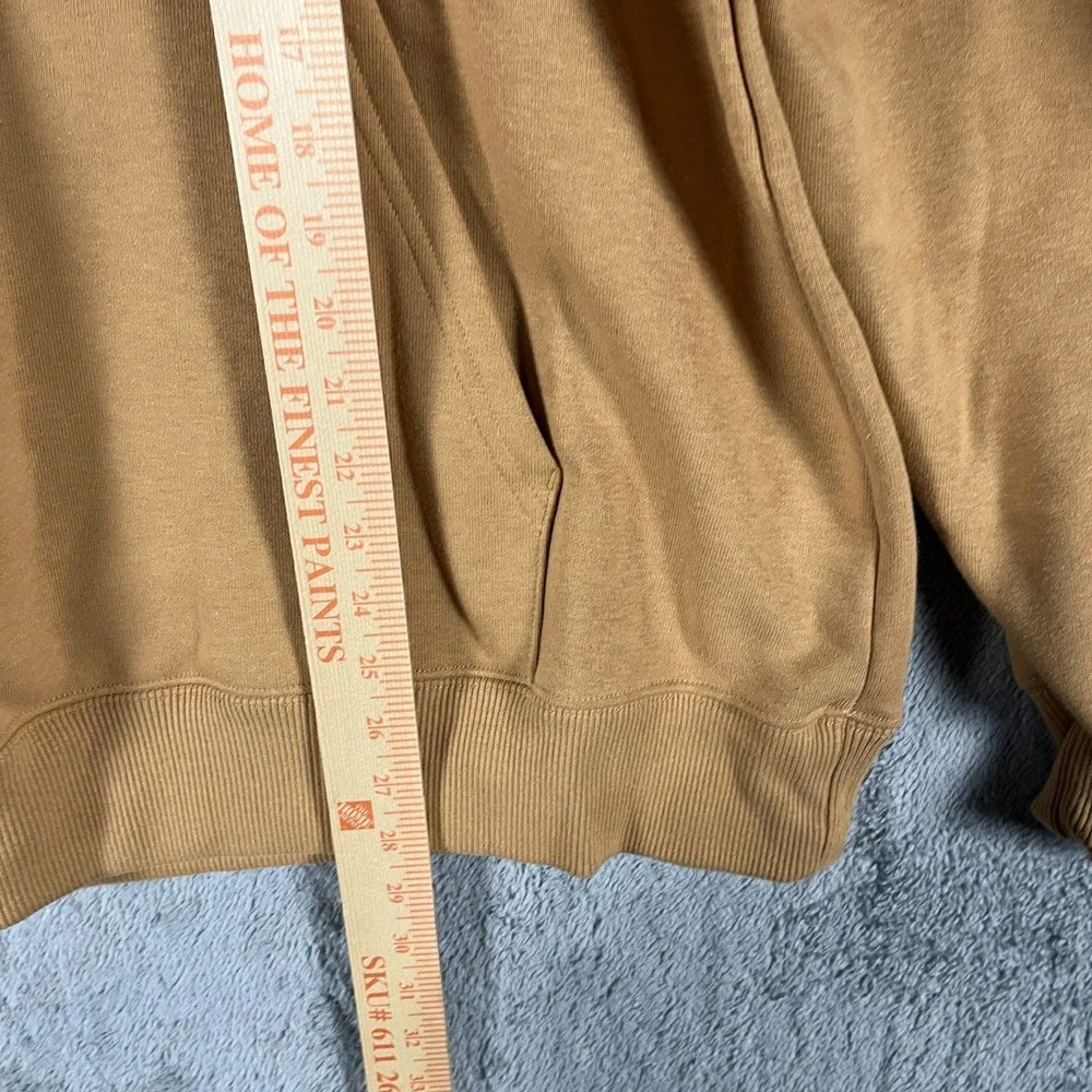 The North Face Heavyweight Hoodie Mens Large Almond Butter Monogram Relaxed Fit